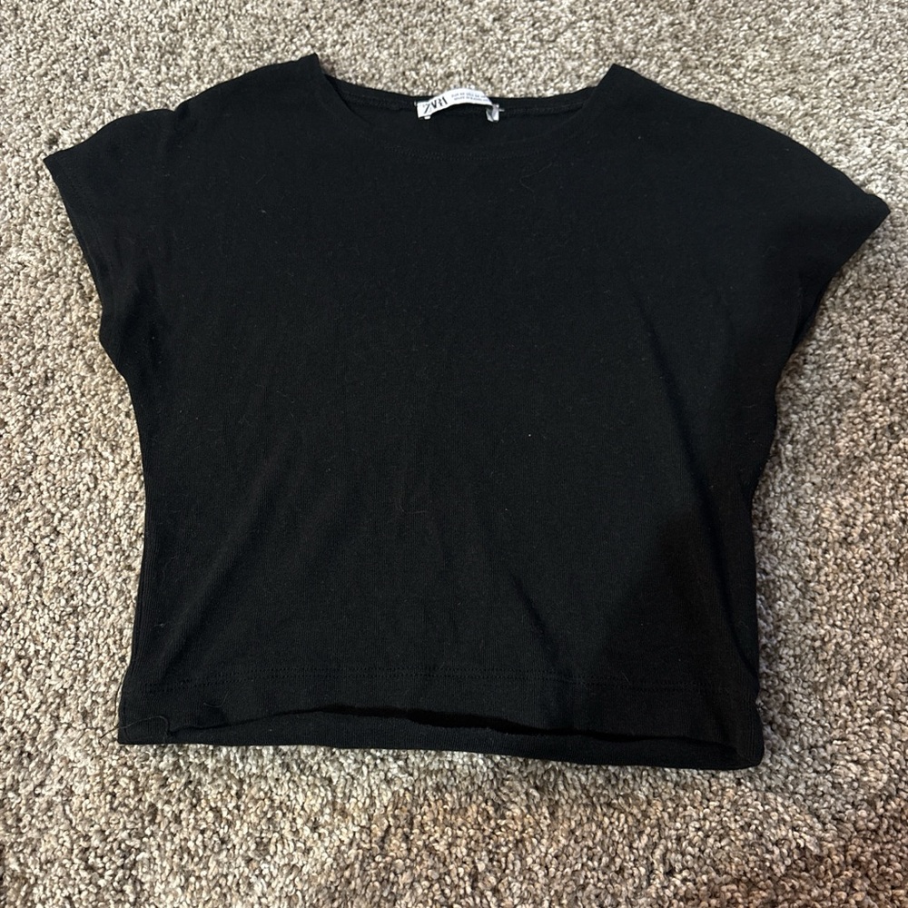Zara Black Crop Top